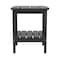 Flash Furniture Newport HDPE 2-Tier Adirondack Side Table - All-Weather - Indoor/Outdoor Black LE-HMP-1035-1517H-BK-GG - alternate 3
